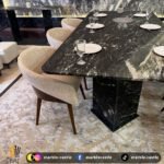 طاولة طعام من الرخام الإيطالي Black 3D