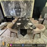 طاولة طعام من الرخام الإيطالي Black 3D