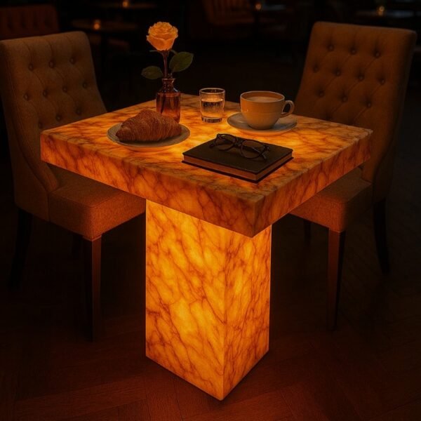 طاولات مضيئة - onyx table